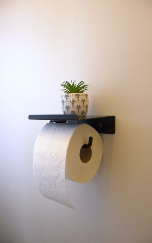 Toilette-papier-rouleau-mural-tablette